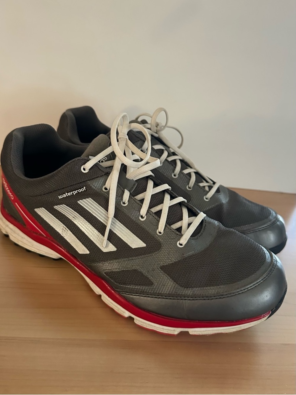 Adidas Adizero Gray Red Cleats | Men’s 11.5